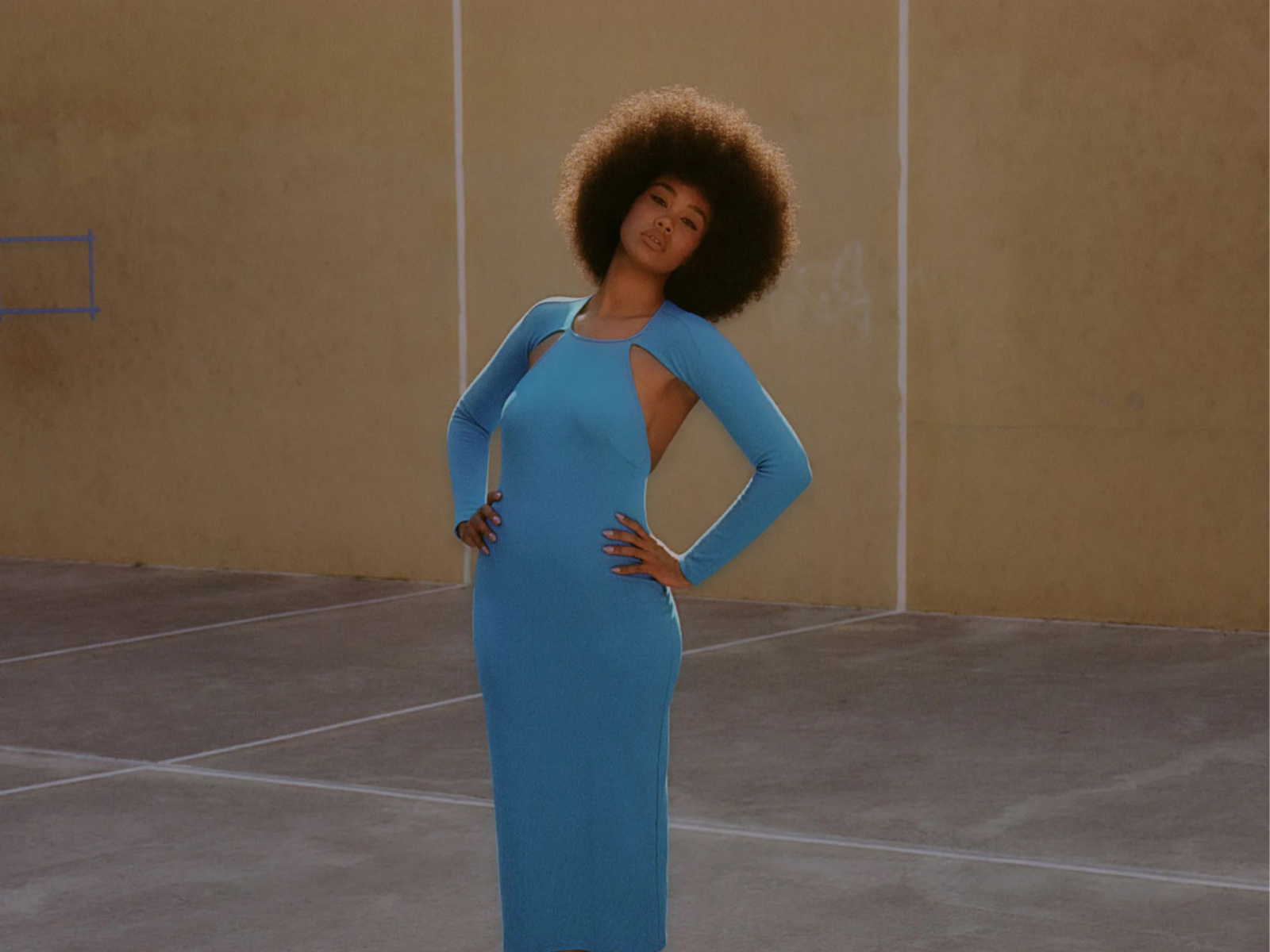 victor glemaud long sleeve dress with back cut out