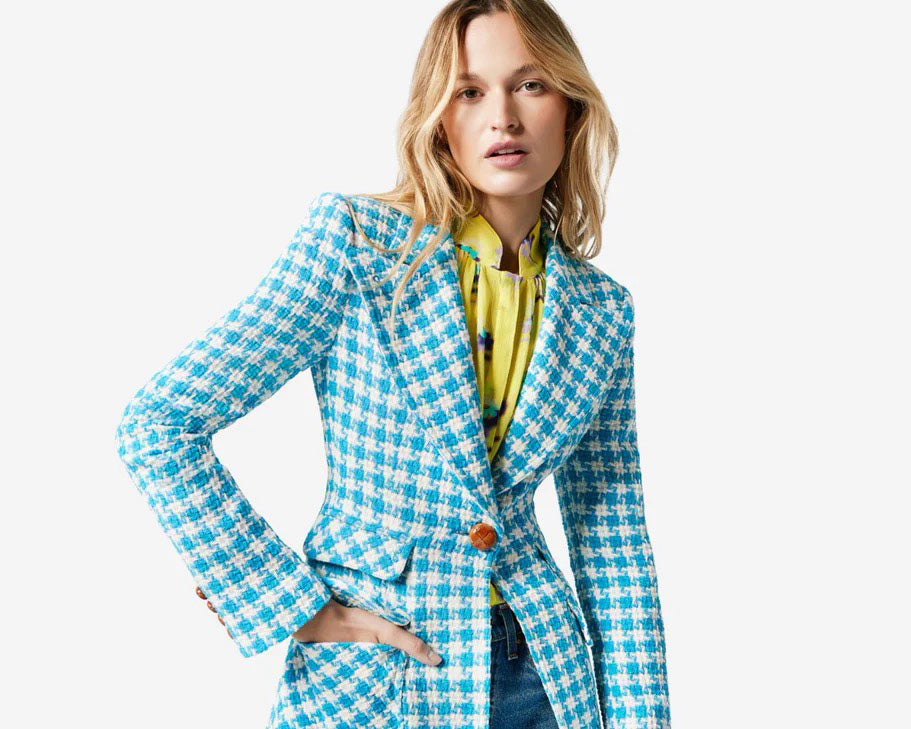 smythe birkin houndstooth blazer