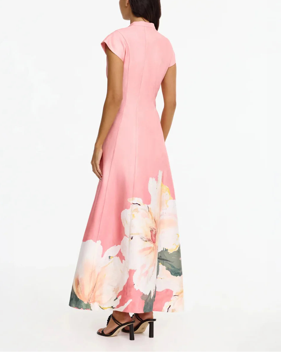 ACLER Carrhil Maxi Dress in Sugar Peony on figure back