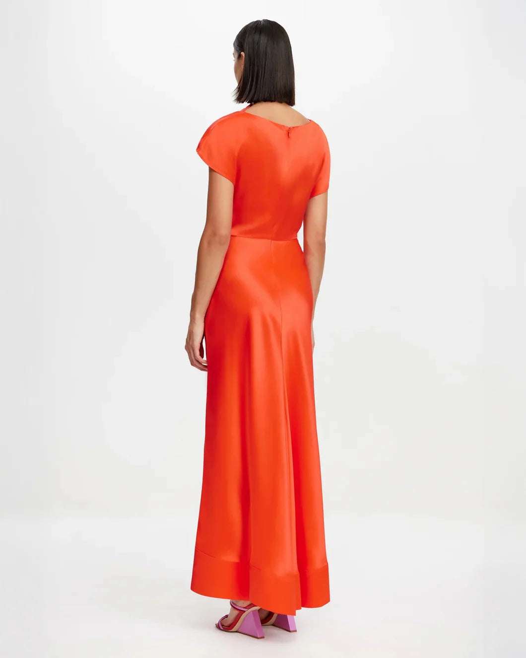 Acler Glatton Maxi Dress Rosso on figure back