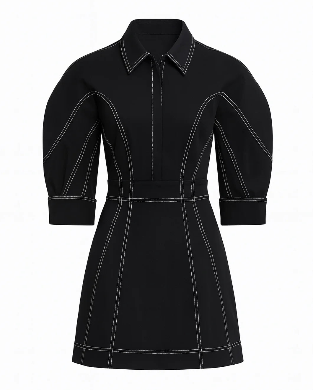 ACLER burwell mini dress black front isolated