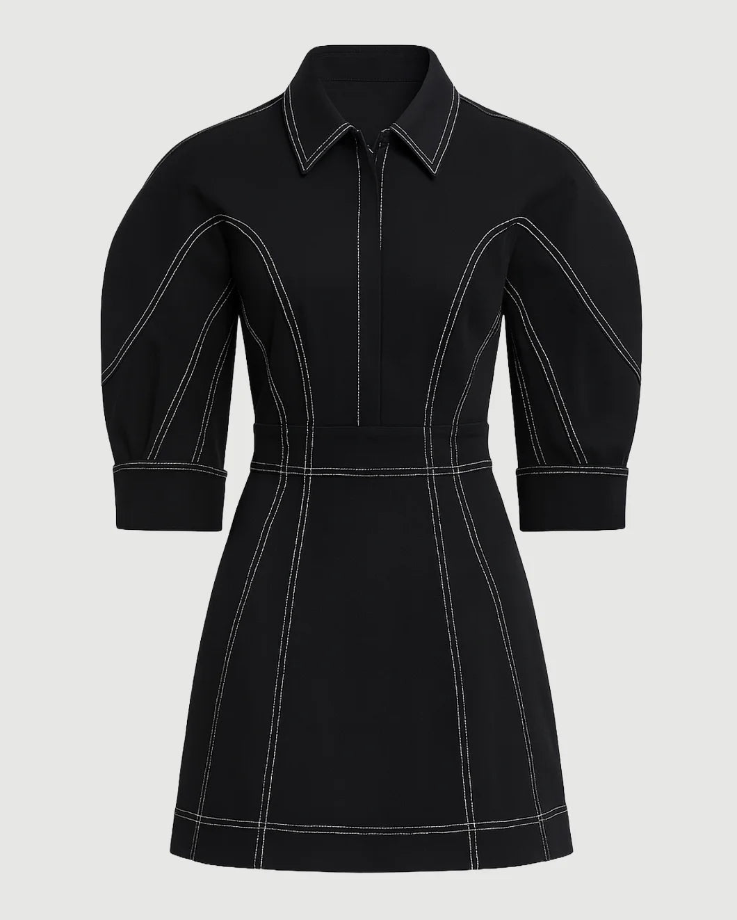 ACLER burwell mini dress black front isolated