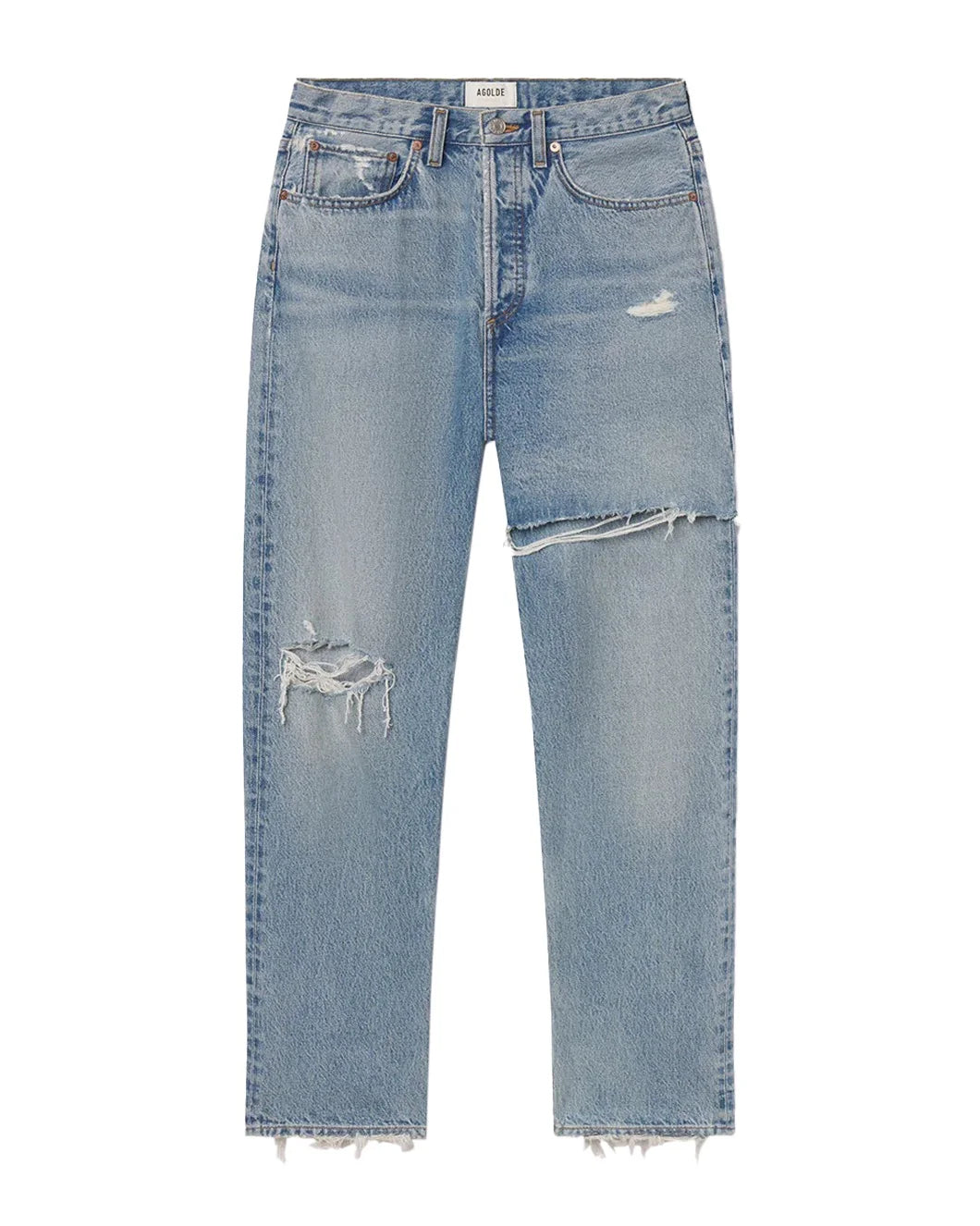 AGOLDE amryn jean medium indigo front isolated