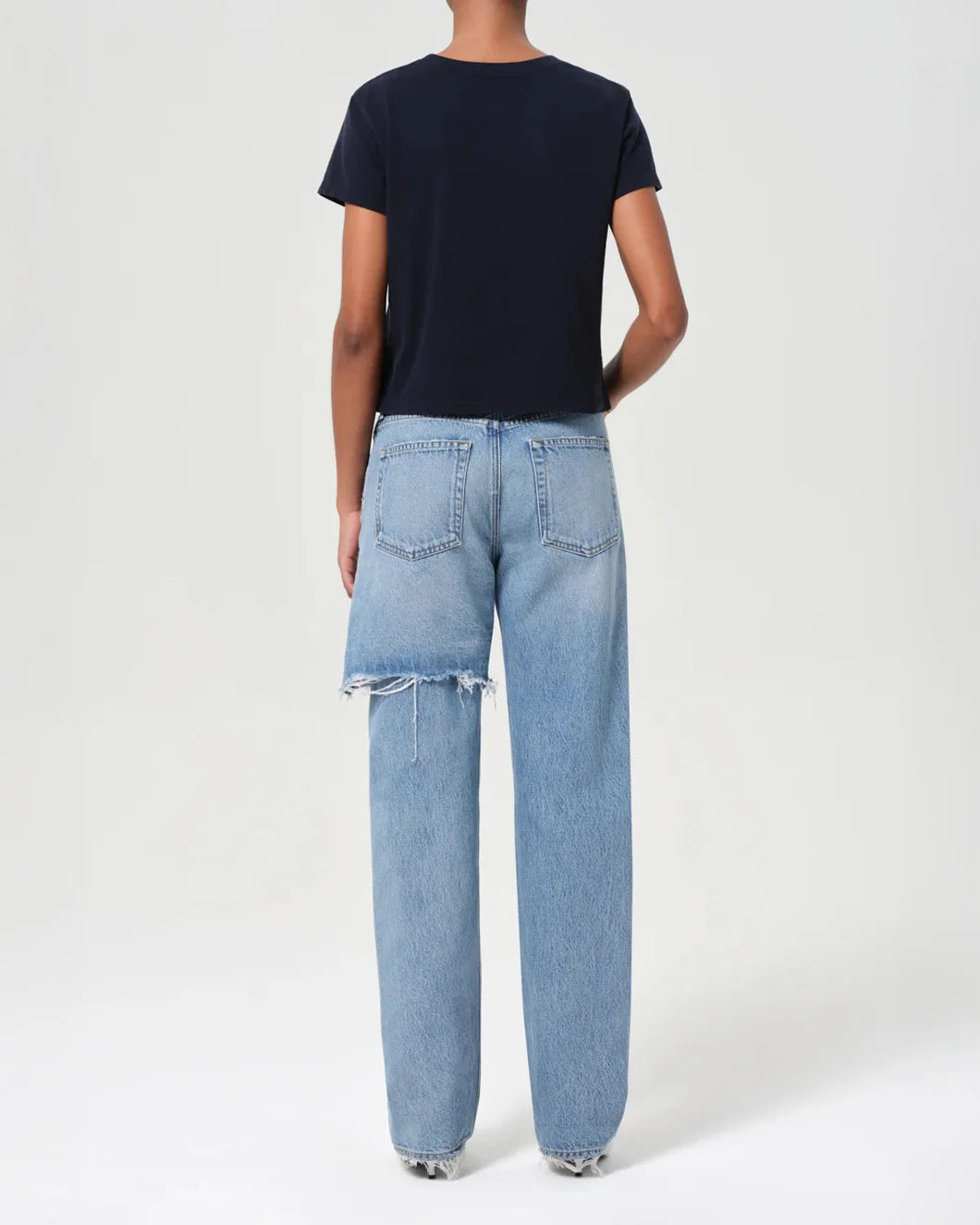 AGOLDE amryn jean medium indigo on figure back