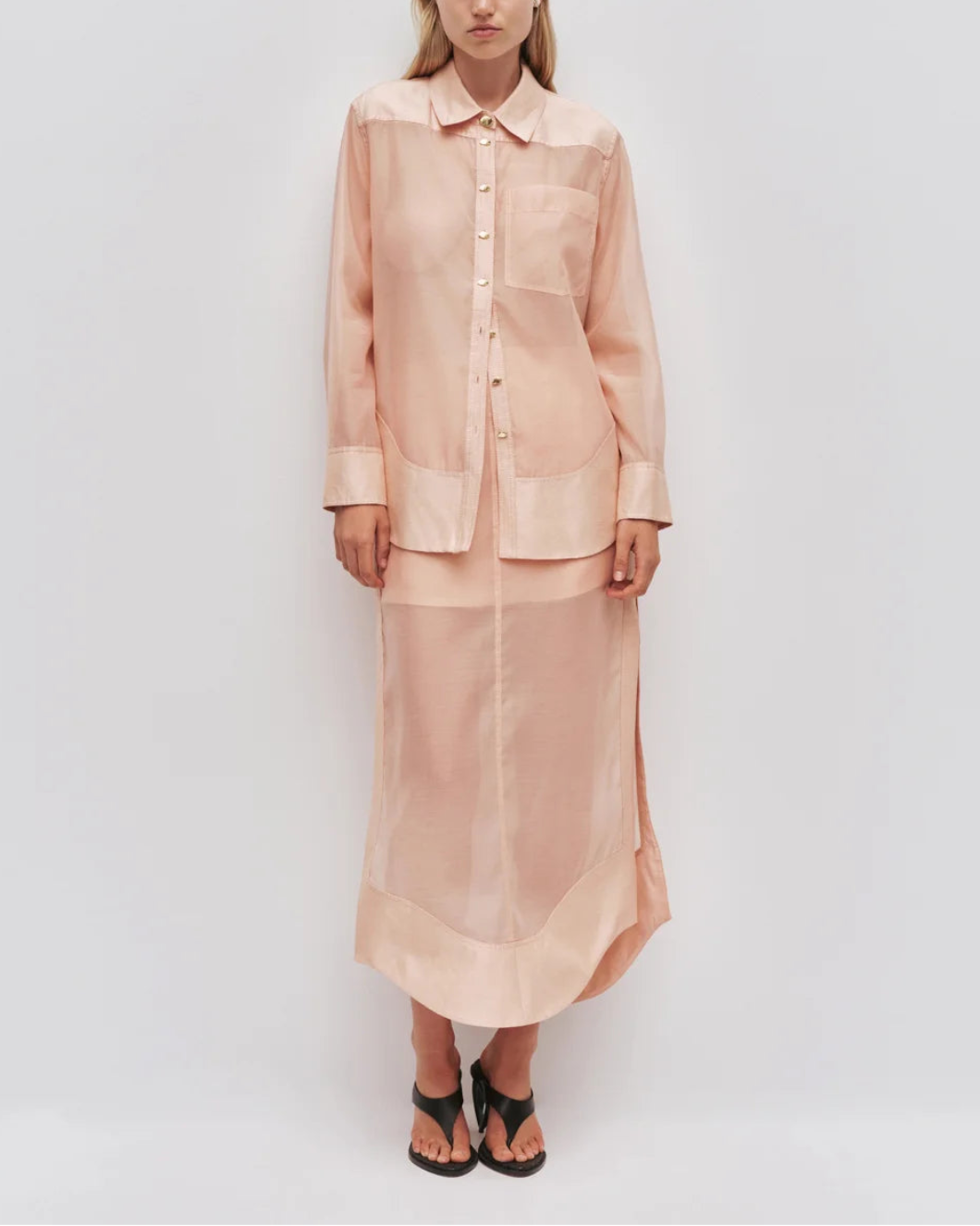 AJE Capture Shirt pink on figure front