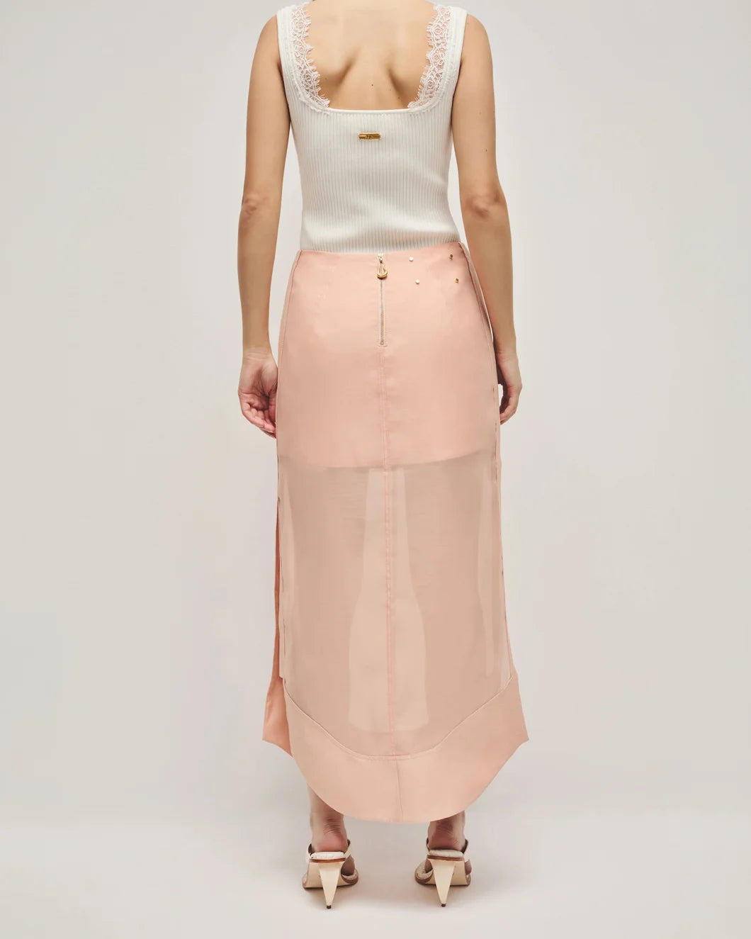 AJE Capture Skirt pink on figure back 1