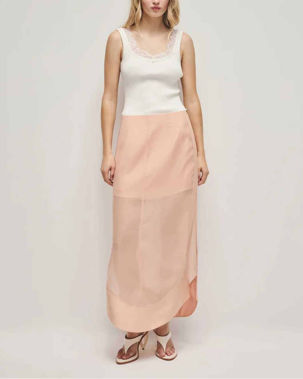 AJE Capture Skirt pink on figure front