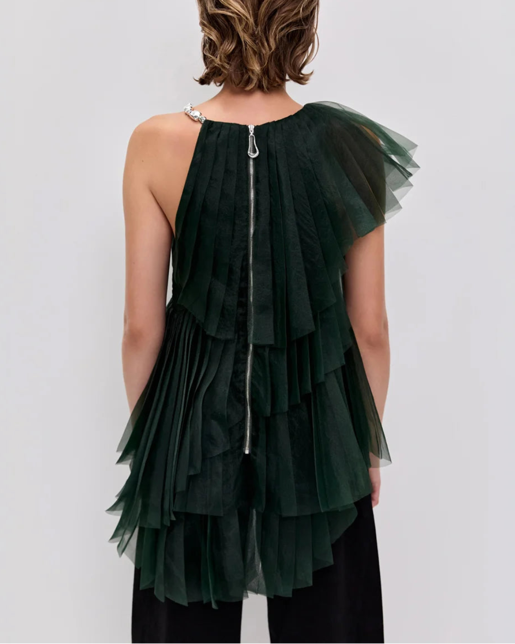 AJE Westlyn Top Hunter Green on figure back