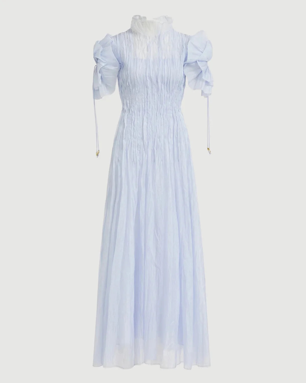 AJE clara midi dress french blue front isolated