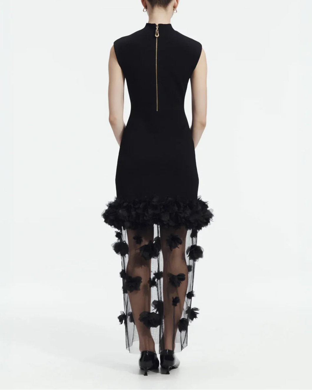 AJE Fleura Knit Midi Dress on figure back