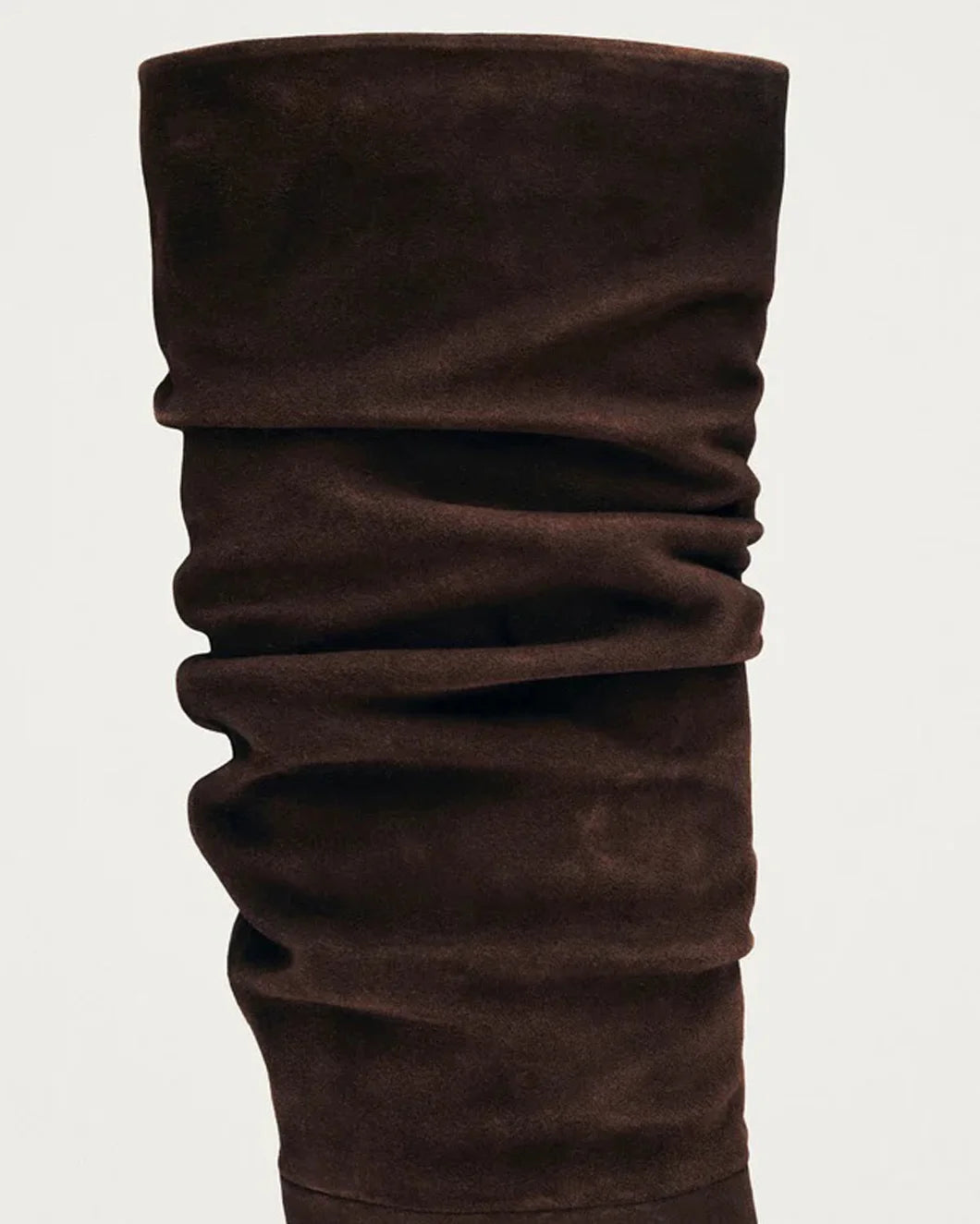 ALOHAS Kalila suede brown leather boot top detail