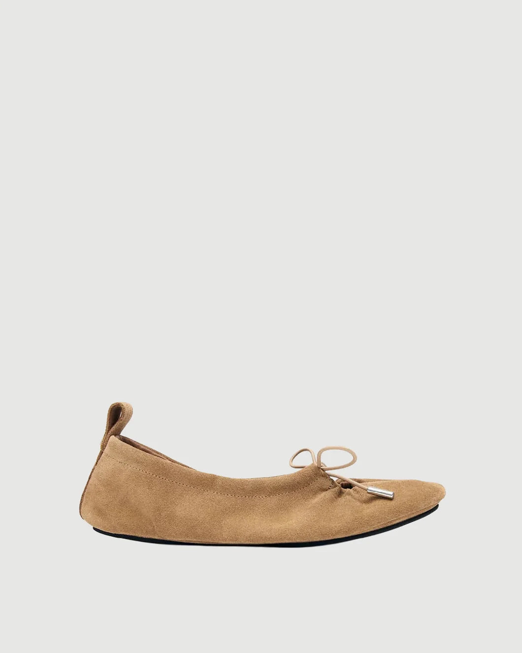 ALOHAS Rosalind Suede Tan Ballet Flats isolated