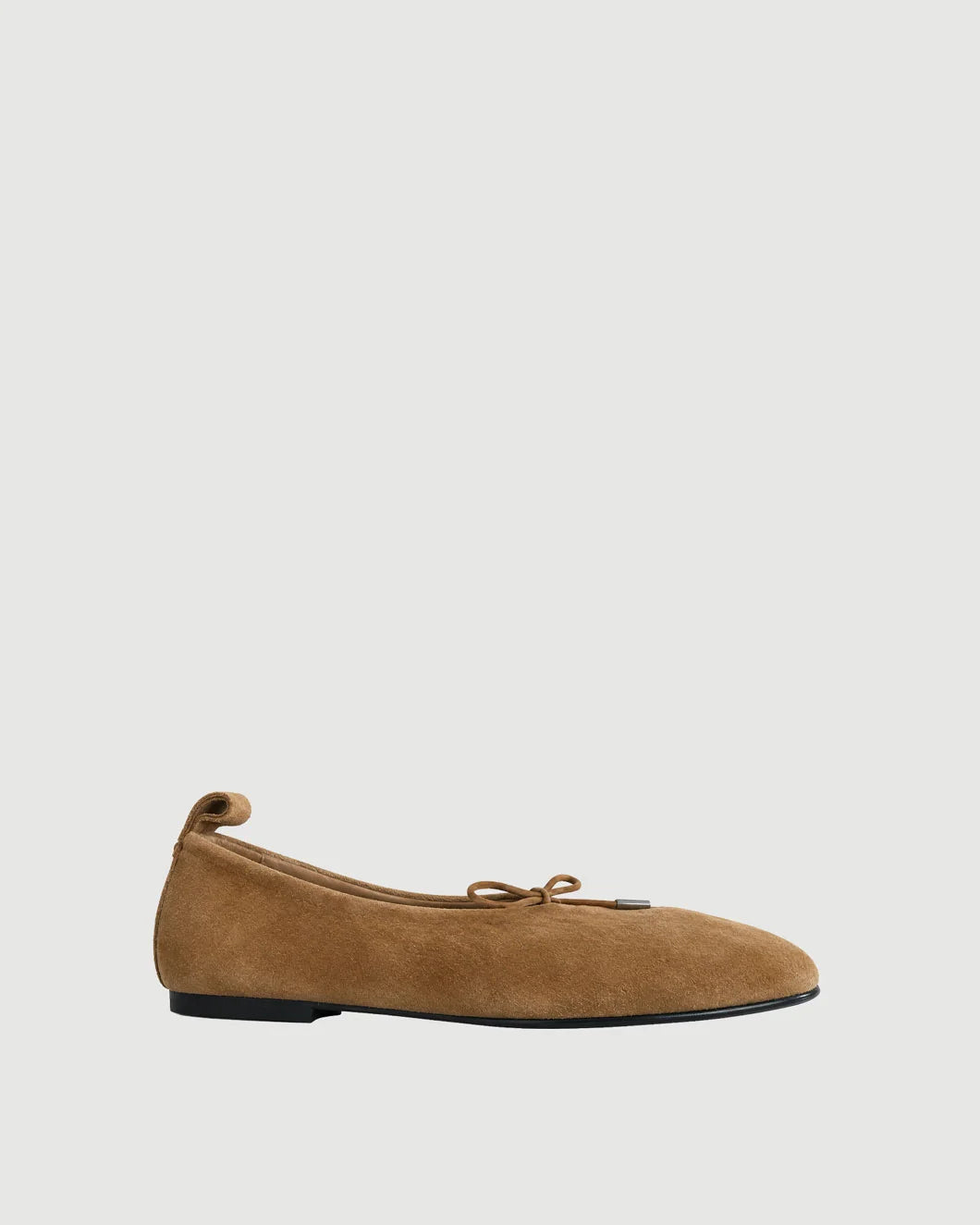 ALOHAS Rosalind Suede Tan Ballet Flats isolated