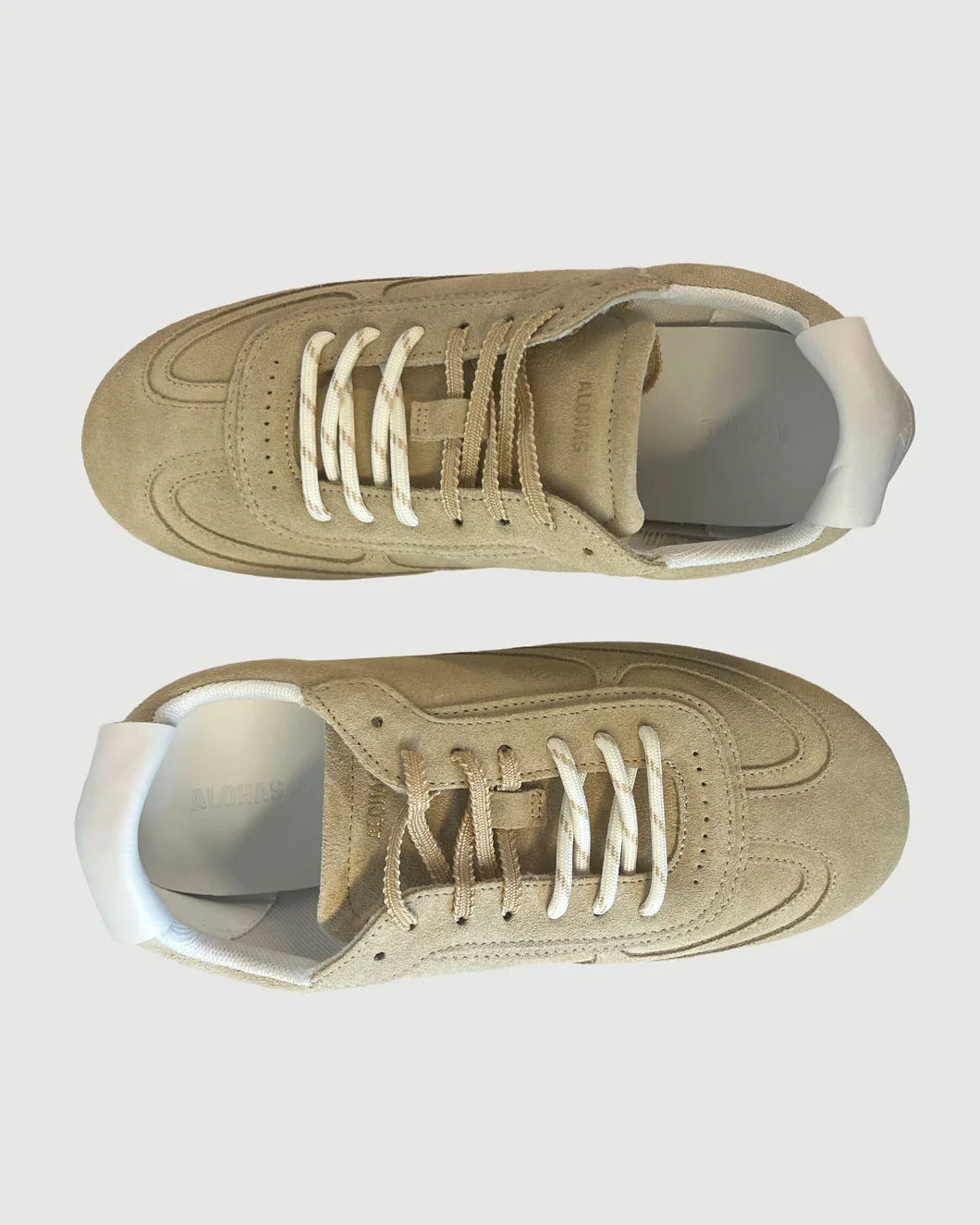 ALOHAS Tb.24 Suede Beige Leather Sneakers top