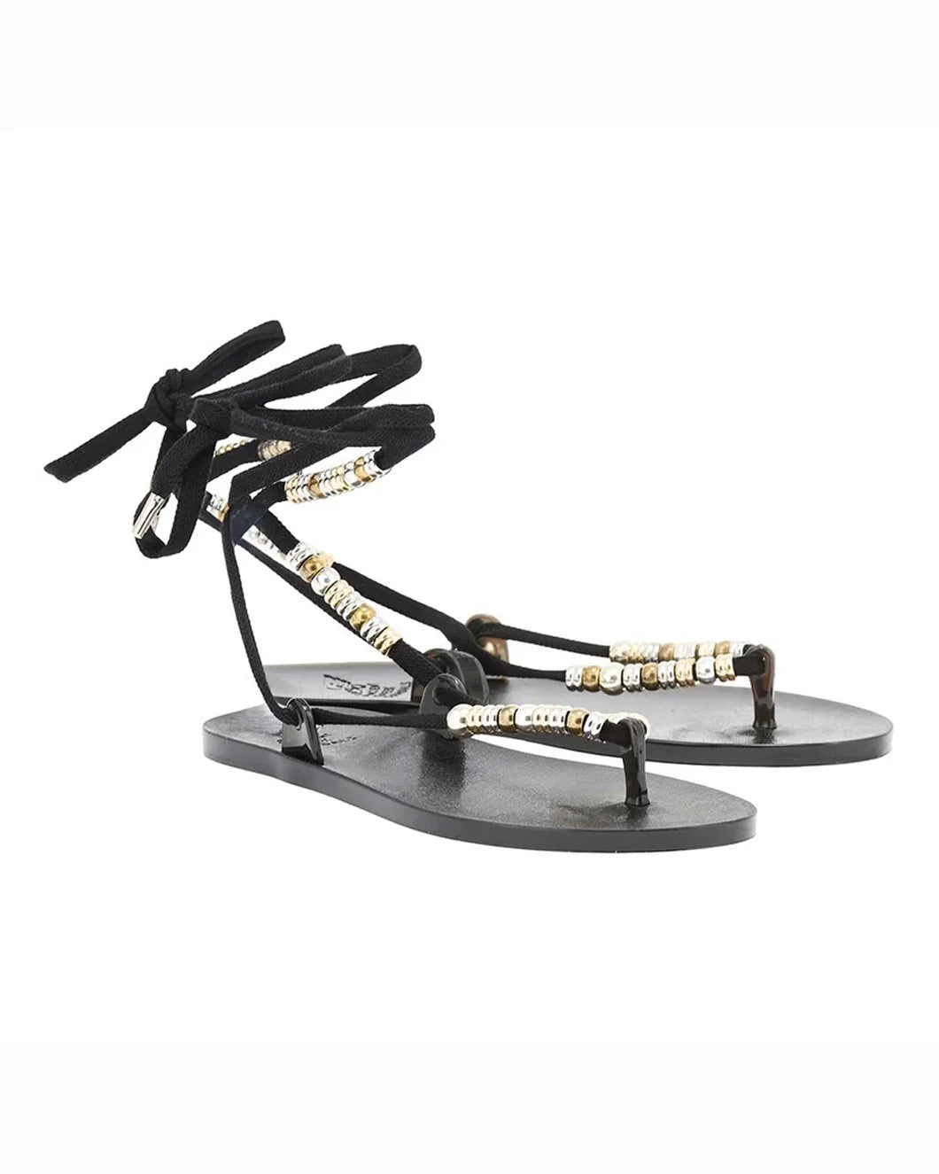 ANCIENT GREEK SANDALS Esther beads sandal side