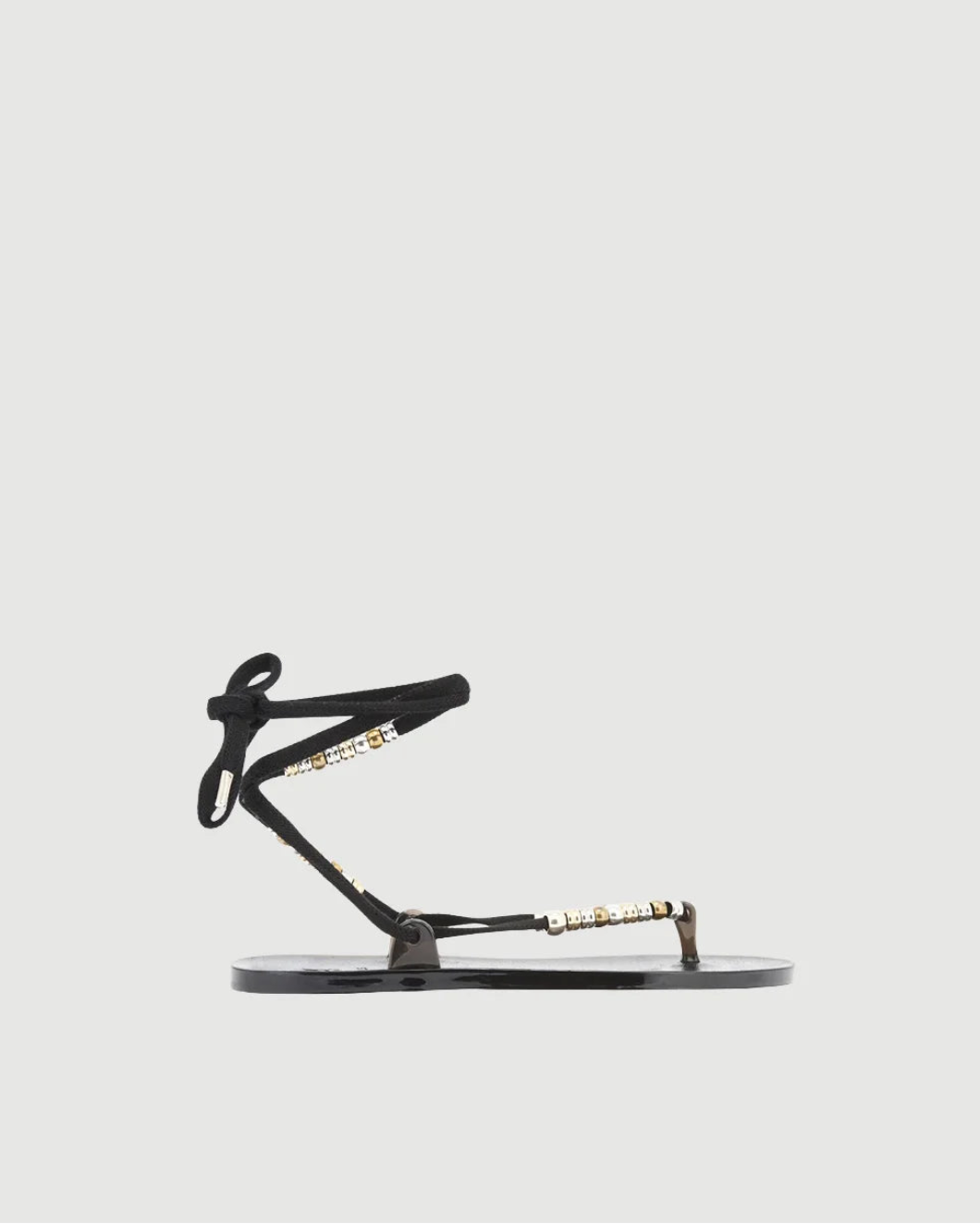 ANCIENT GREEK SANDALS Esther beads sandal isolated
