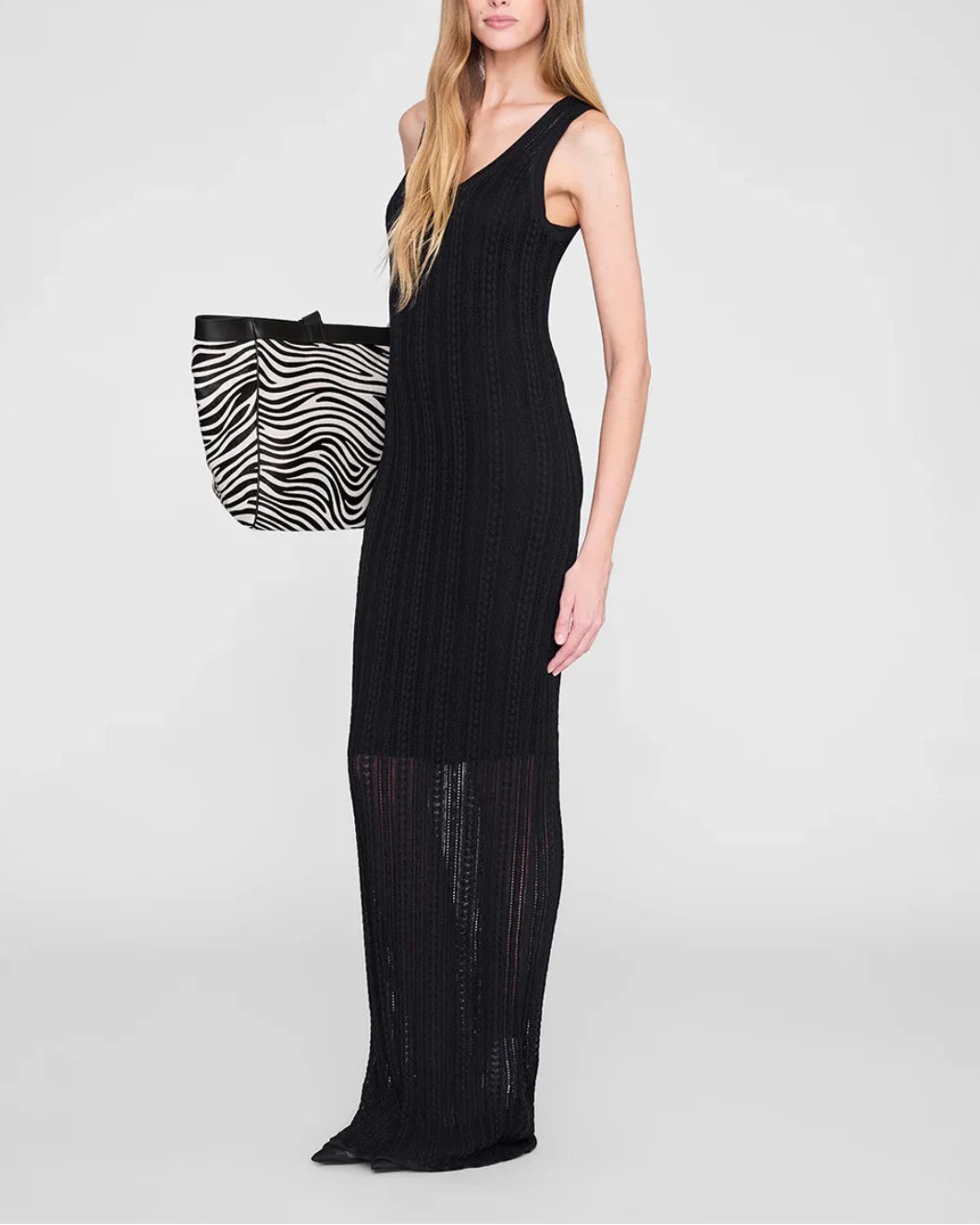 ANINE BING Arie long dress black on figure front