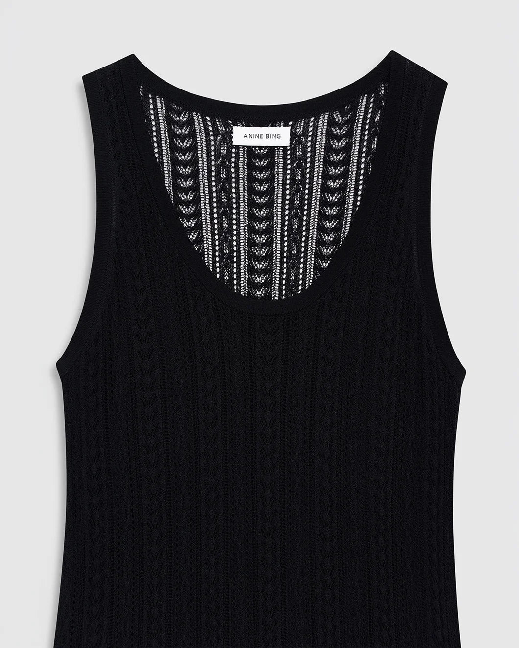 ANINE BING Arie long dress black front detail