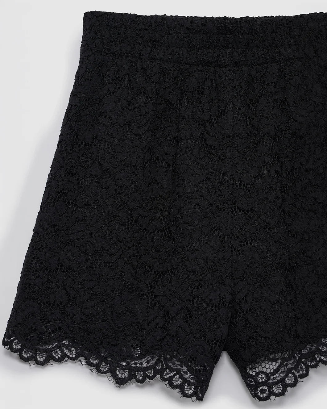 ANINE BING Kam short black lace front detail