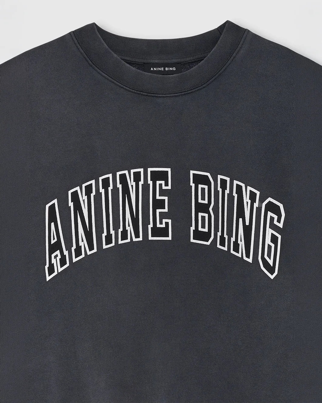 ANINE BING Miles sweatshirt black front detail