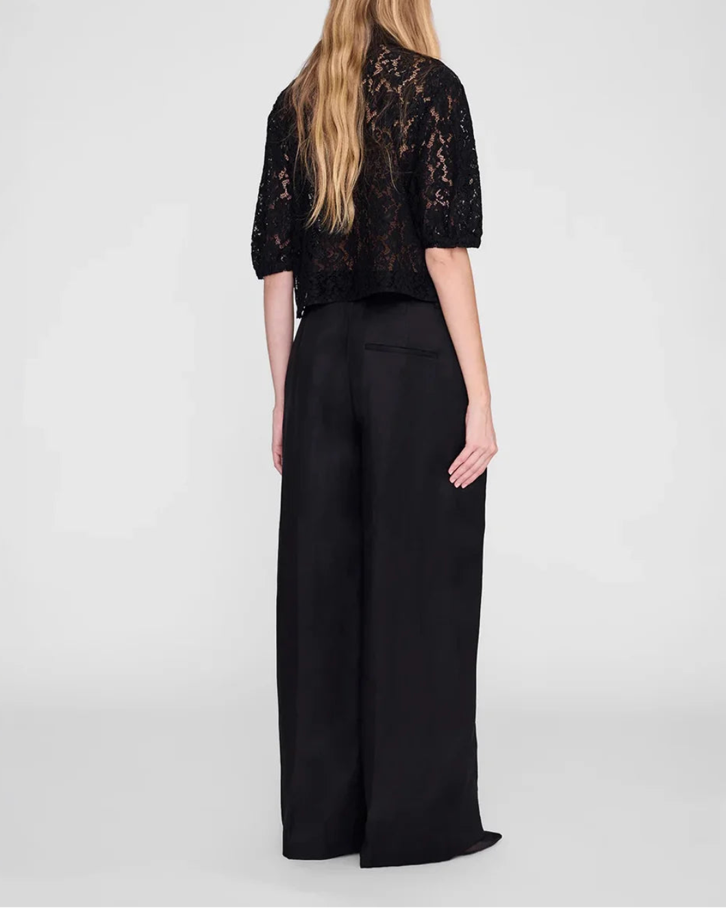 ANINE BING Kam short black lace on figure back