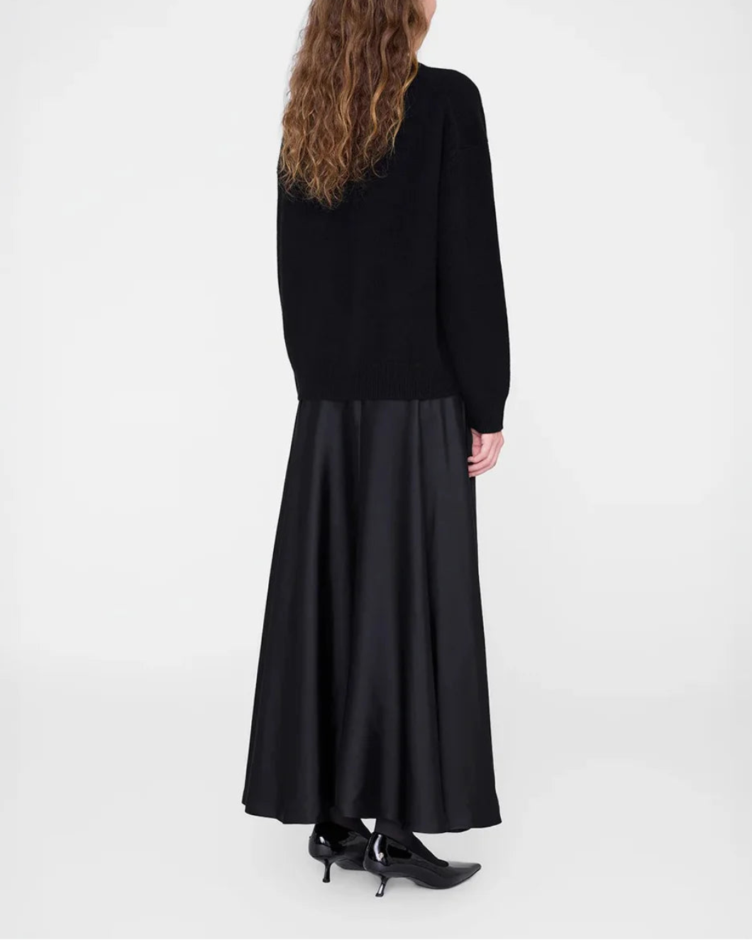 ANINE BING christina skirt black on figure back