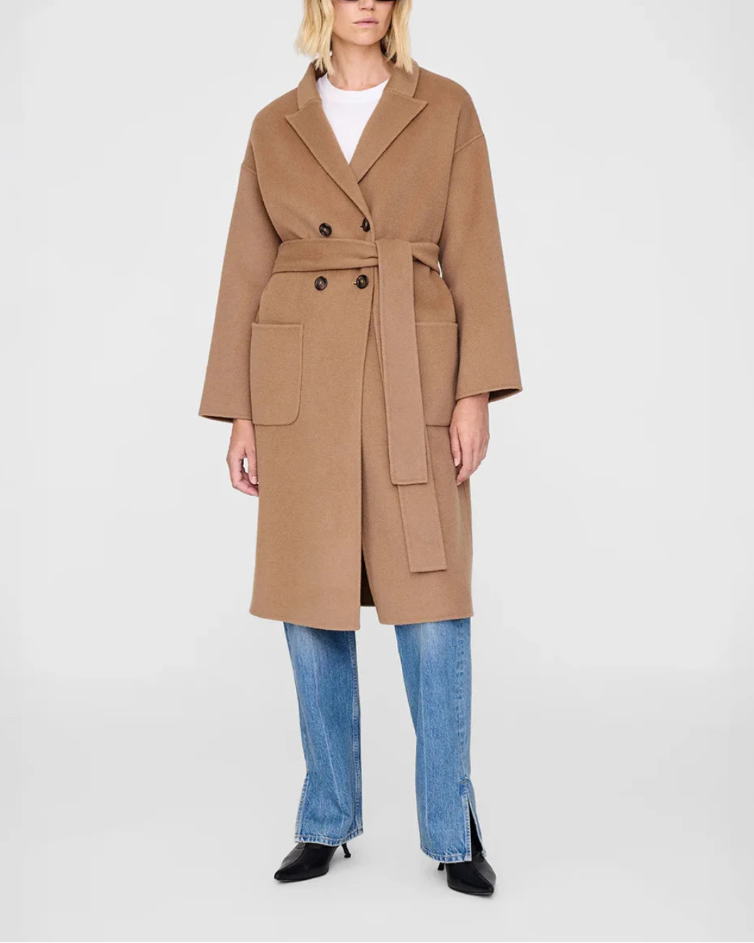 ANINE BING dylan coat camel on figure front