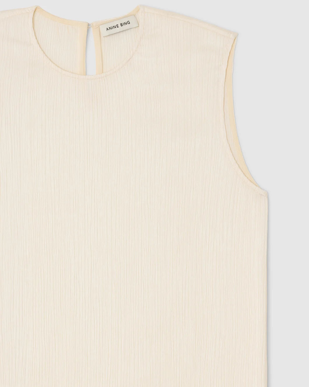 ANINE BING malia top cream front detail