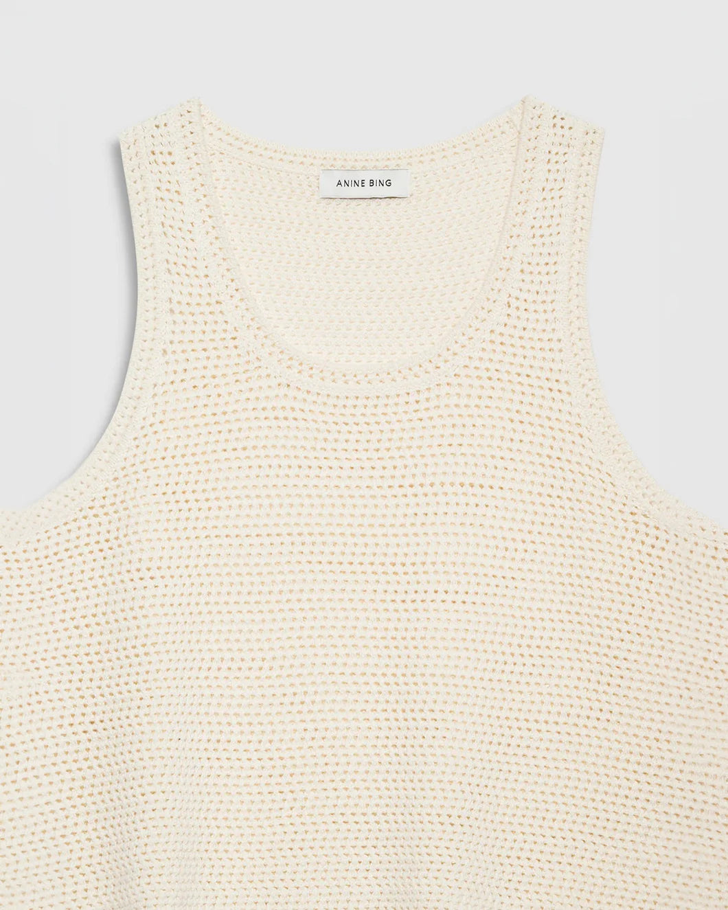 ANINE BING Arie tank ivory front detail