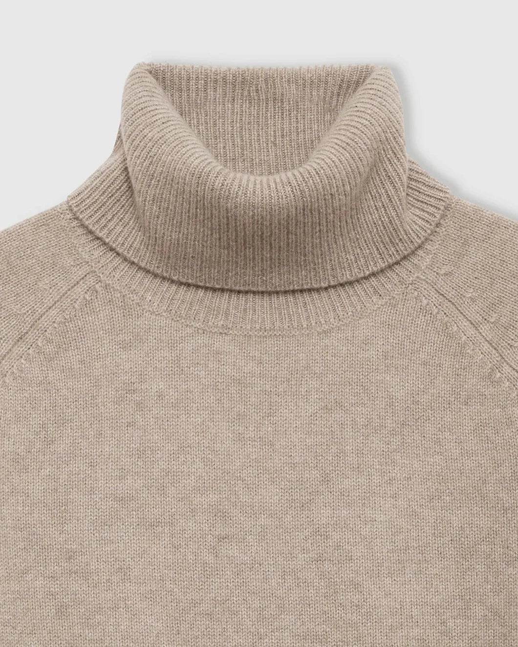 ANINEBING jackson turtleneck sweater taupe front detail