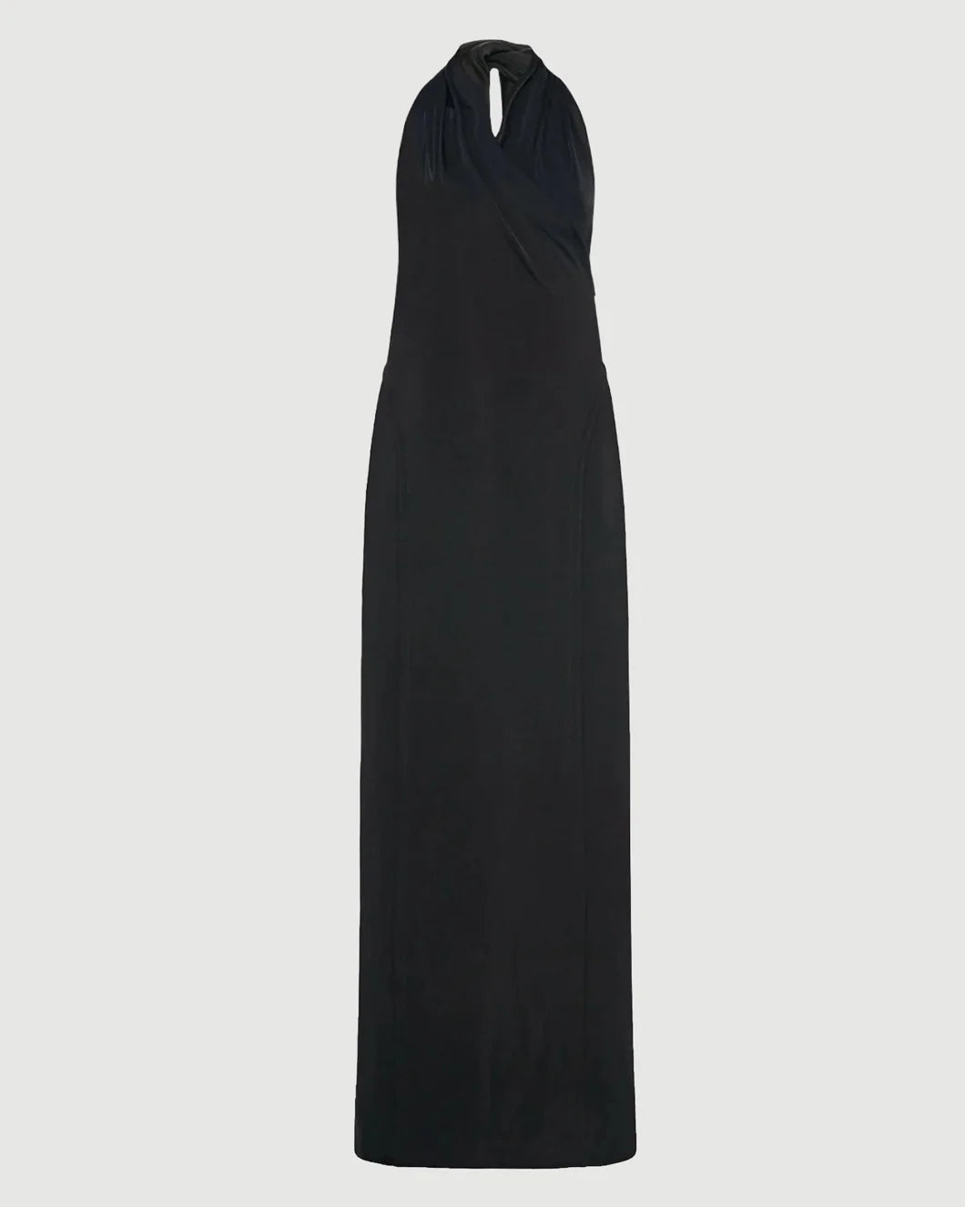 ANOTHER TOMMOROW Gathered Halter Dress islated
