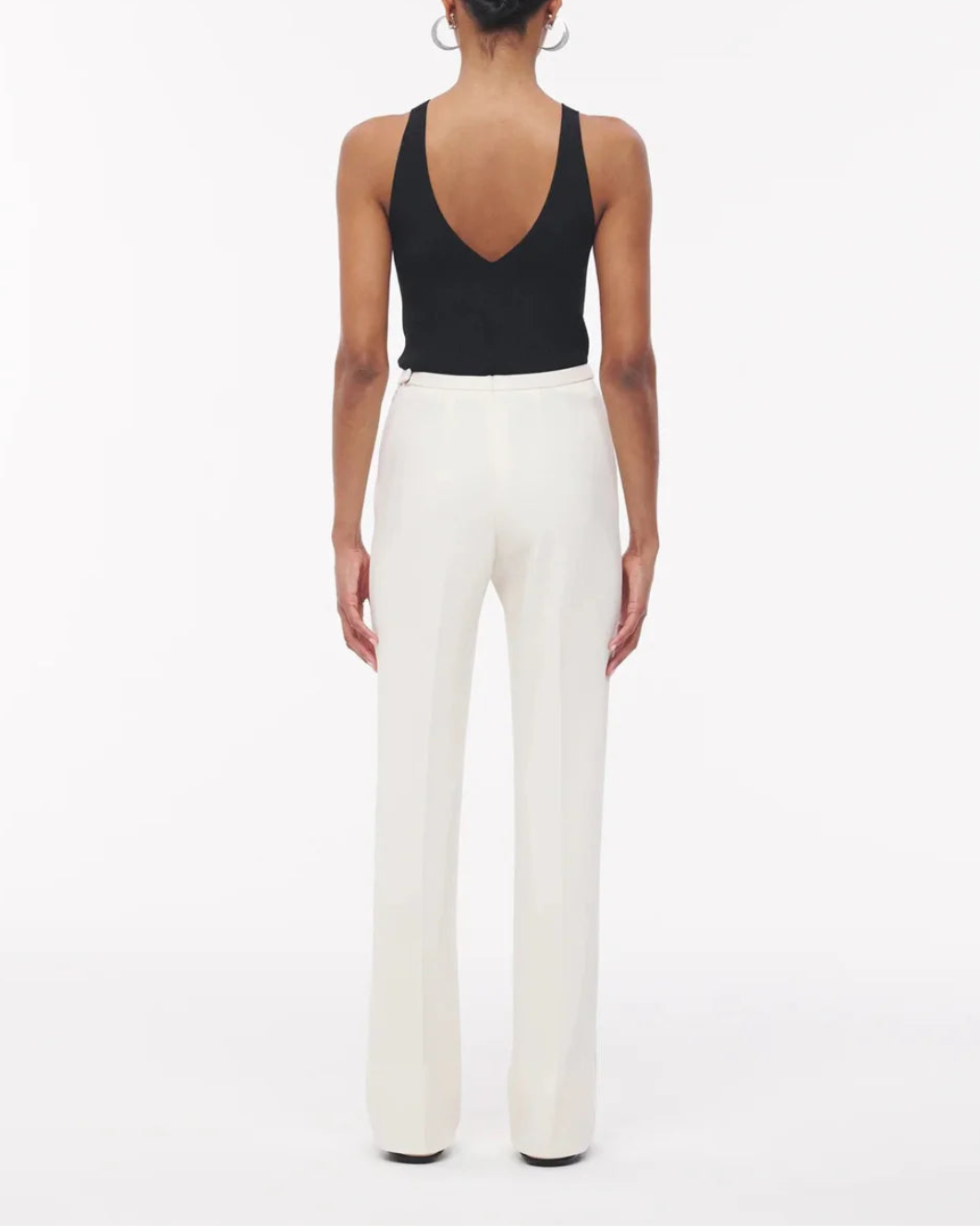 ANOTHER TOMORROW jersey pant vanilla on figure back