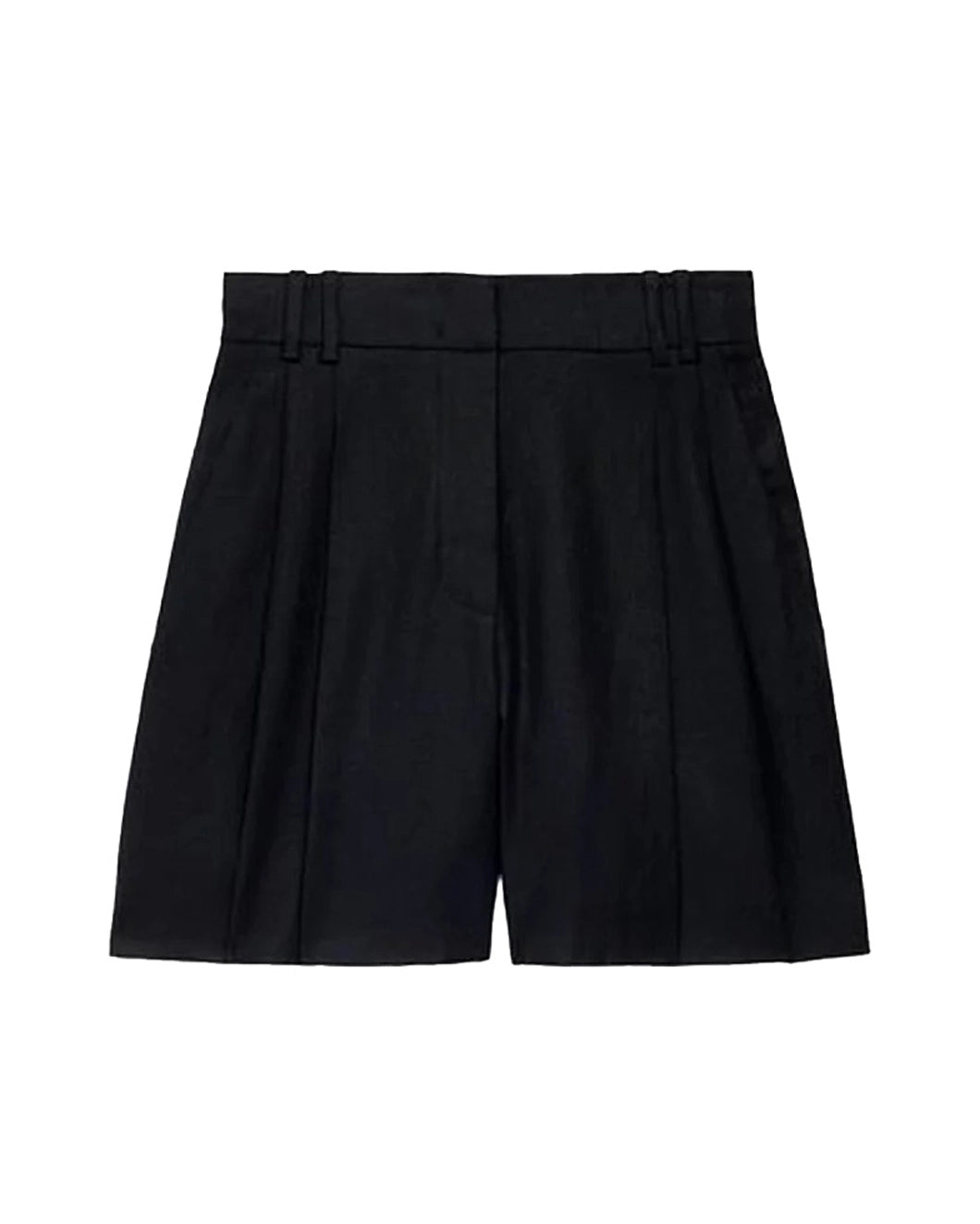 ANOTHER TOMORROW Pleated short black front isolated