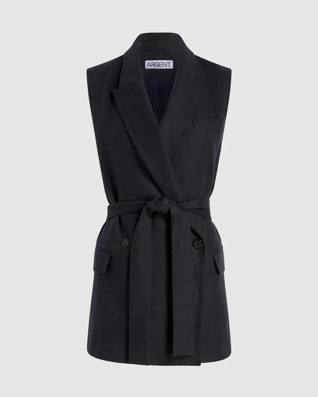 Argent Belted Vest | SHOWROOM