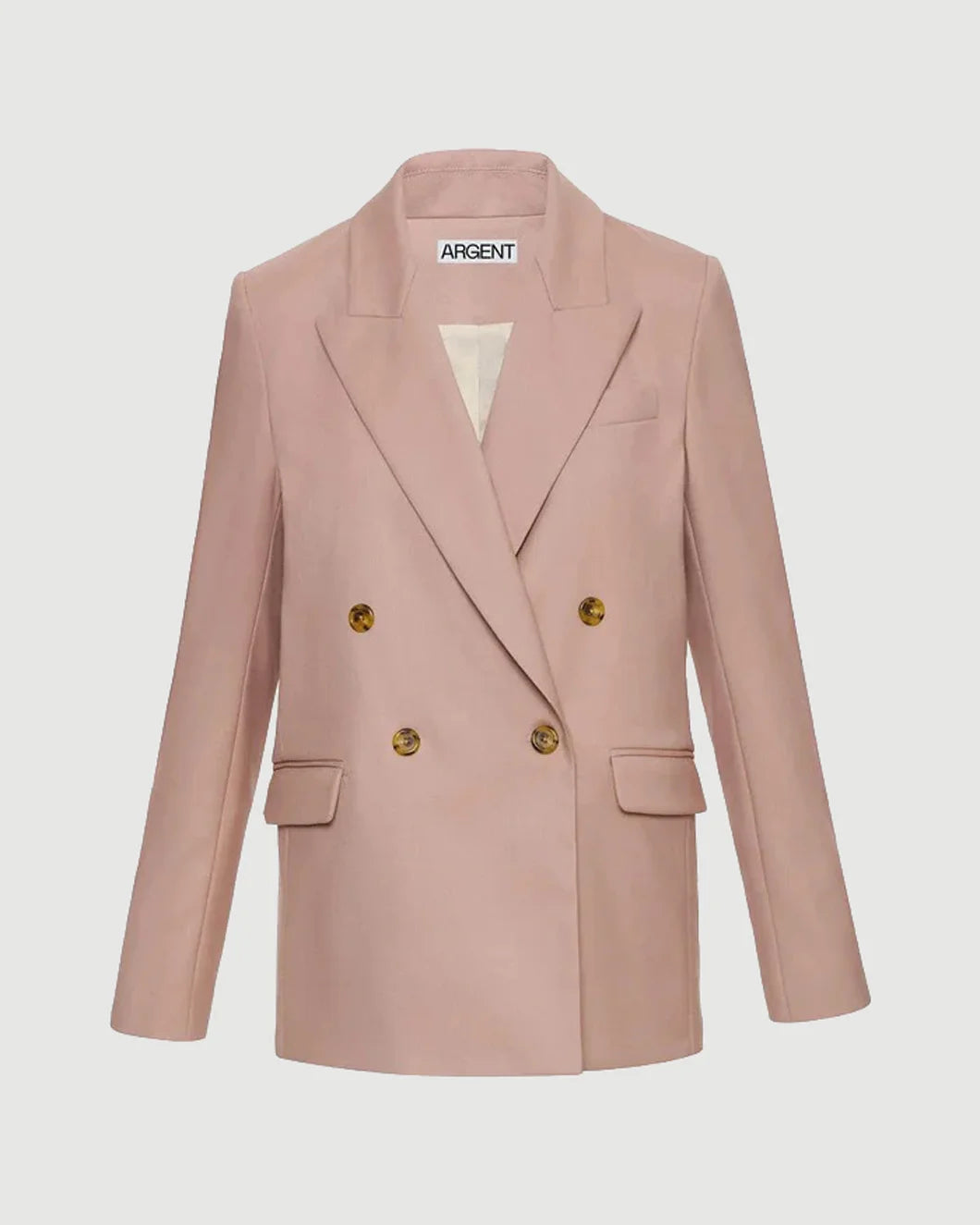 Peak Lapel Blazer by Argent in Dusty Rose