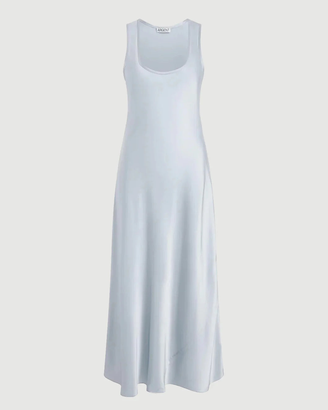 ARGENT Tank Dress in Silk Charmuesue isolated
