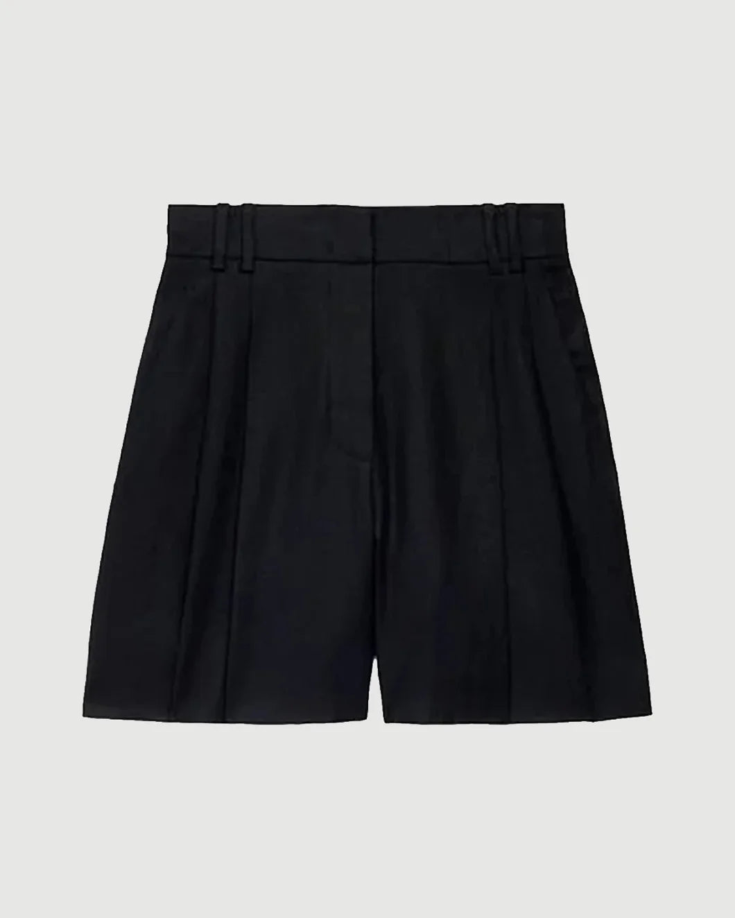 ANOTHER TOMORROW Pleated short black front isolated