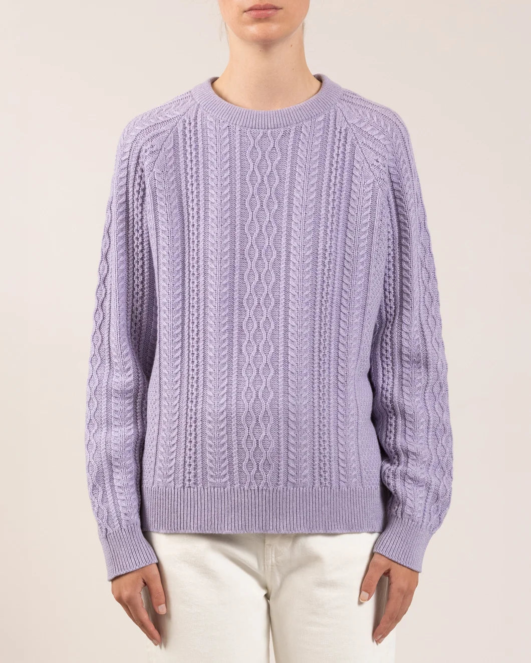 BEGG X CO Maytime Isla Sweater lavandula on figure front