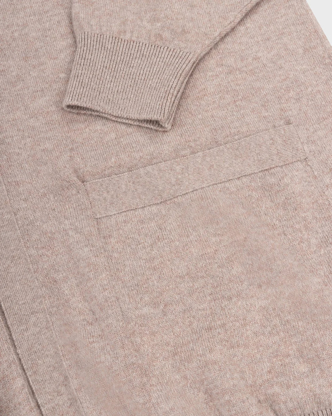 BEGG X CO kris cardigan alum front detail