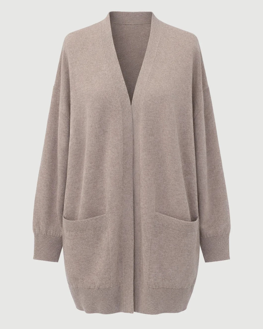 BEGG X CO kris cardigan alum front isolated