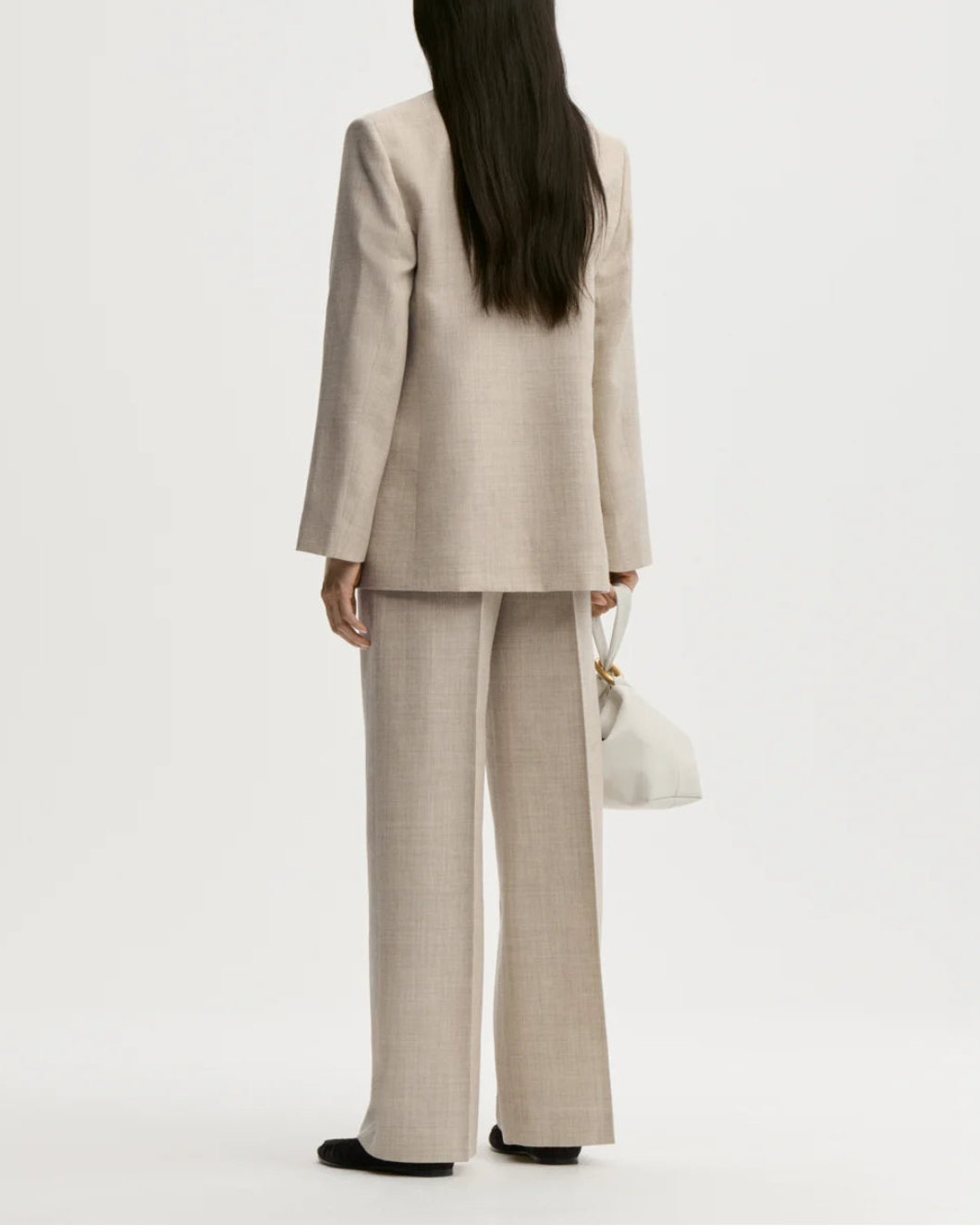 BY MALENE BIRGER rosabella trouser beige on figure back