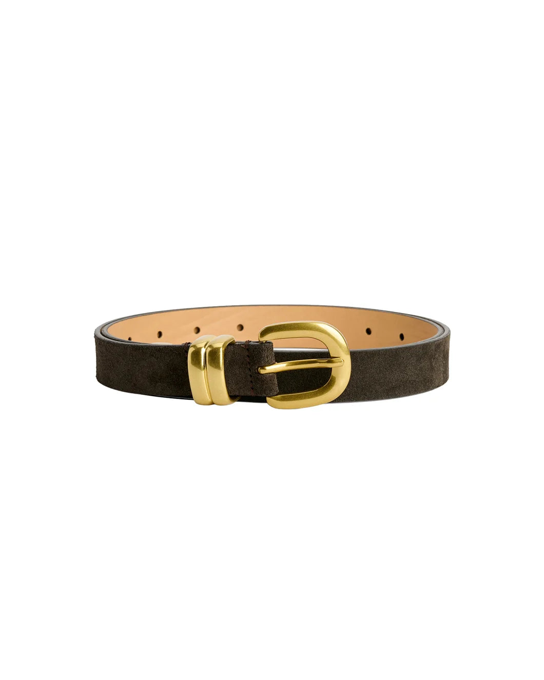 BY MALENE BIRGER zoilo suede belt coffee brown isolated