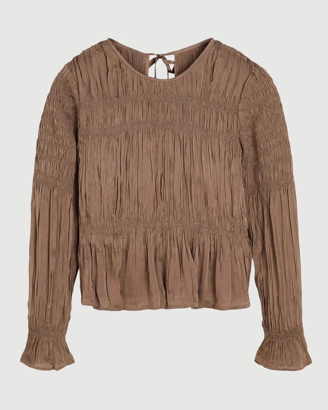 BY MALENE BIRGER ovas blouse chocolate chip front isolated