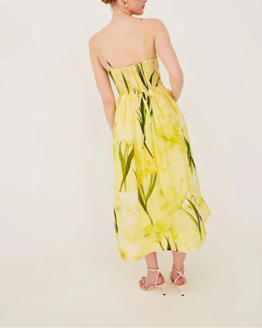CARA CARA Alba Midi Dress Lillian Lemon on figure back