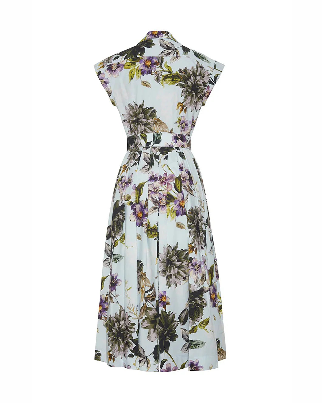 CARA CARA Octavia Dress Margaux Bloom Blue on figure back