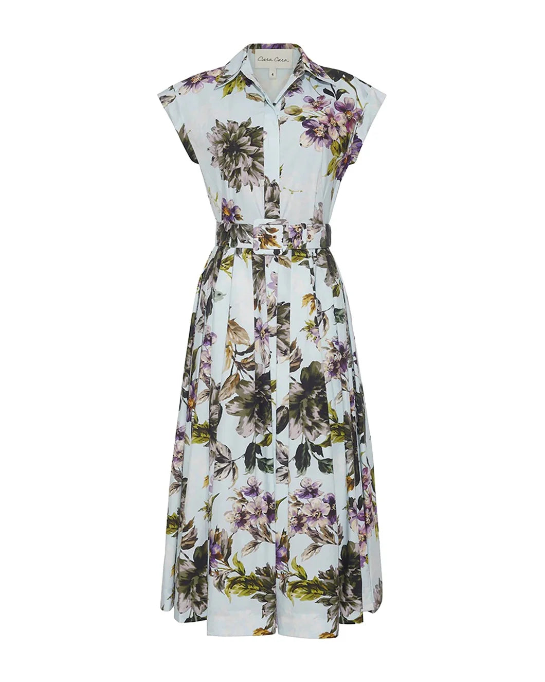 CARA CARA Octavia Dress Margaux Bloom Blue isolated