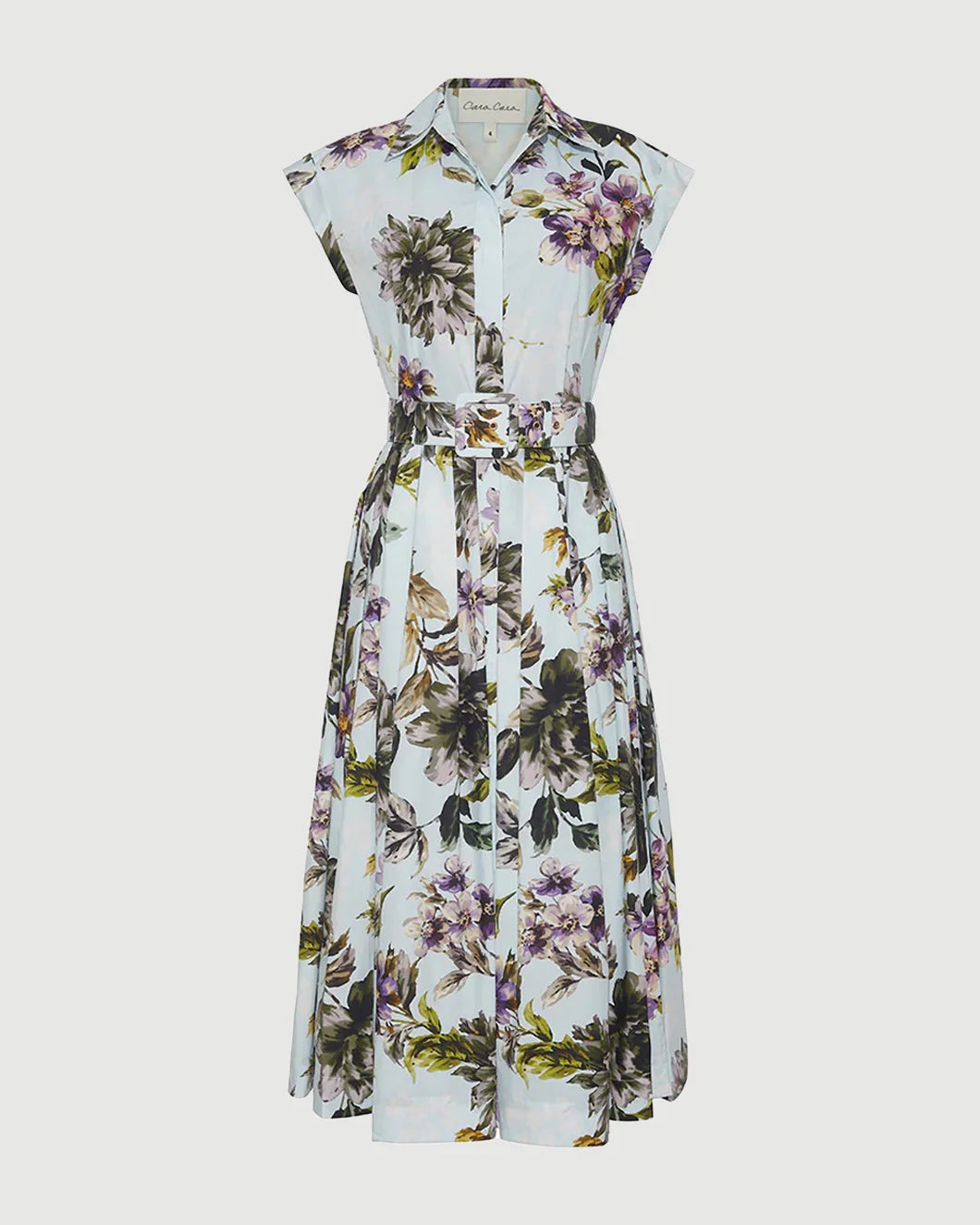CARA CARA Octavia Dress Margaux Bloom Blue isolated