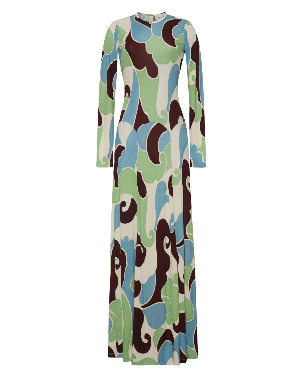 CARA CARA aspen dress petal wave mint front isolated