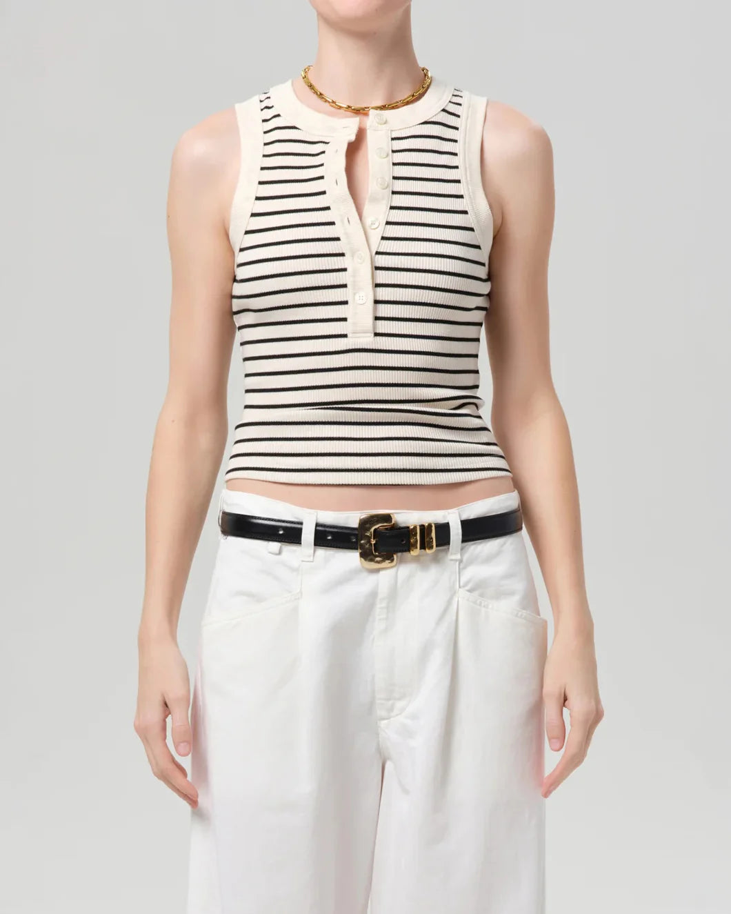 CITIZEN Caralyn Tank Quartz Stripe on figure front