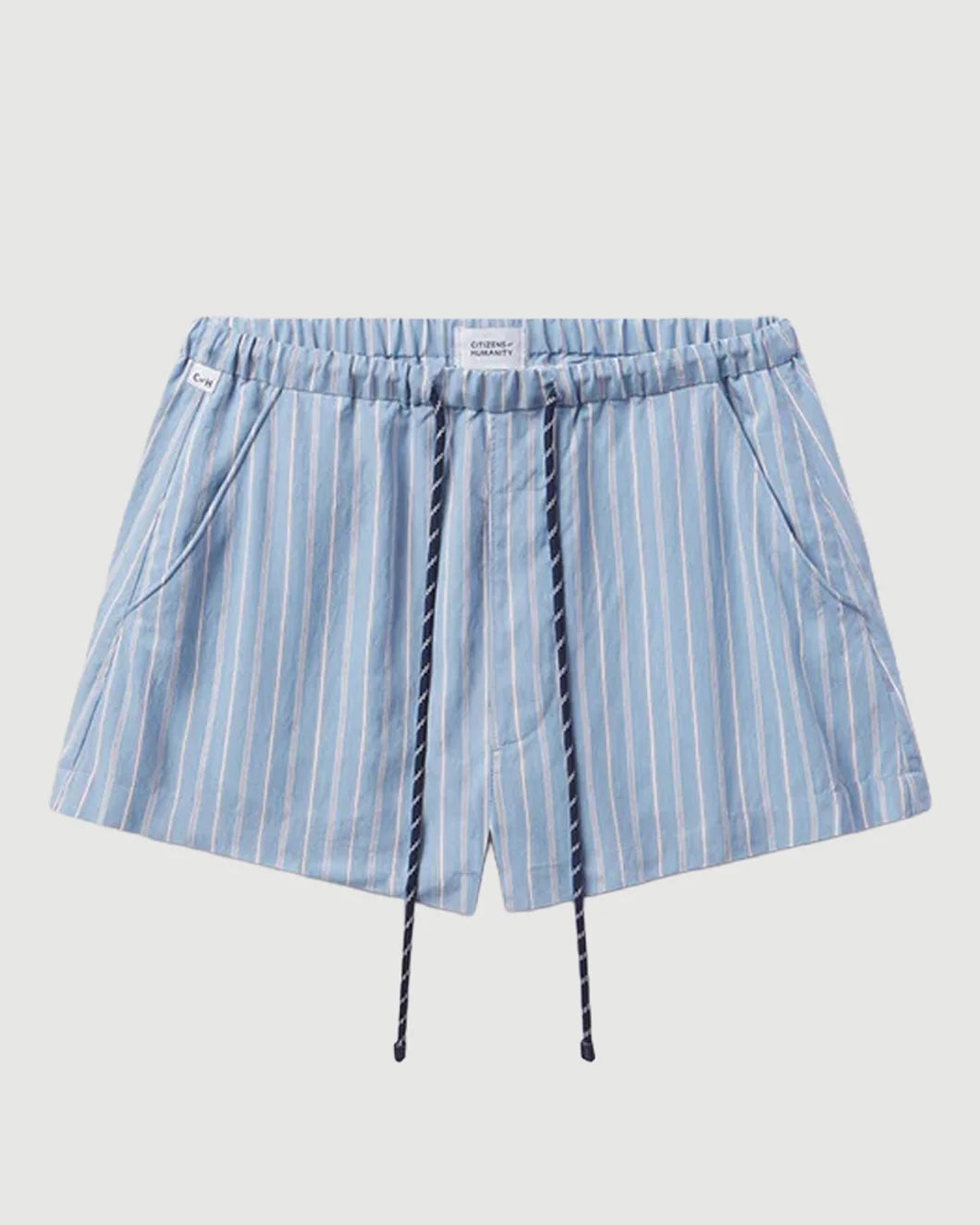 CITIZEN Este Drawstring Short in capri stripe isolated